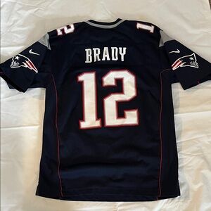 Nike Navy Blue Brady Football Jersey      (Brady) size L(Boys)
